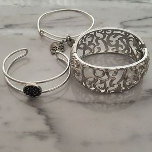 3 Silver Bracelets